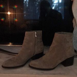 Tan suede ankle boots